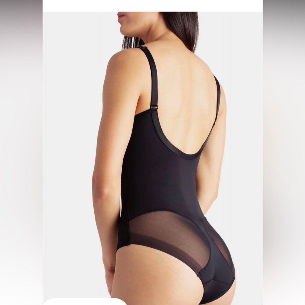 NICOLE MILLER Scuba Shaping Molded Cup Bodysuit In Black size Large